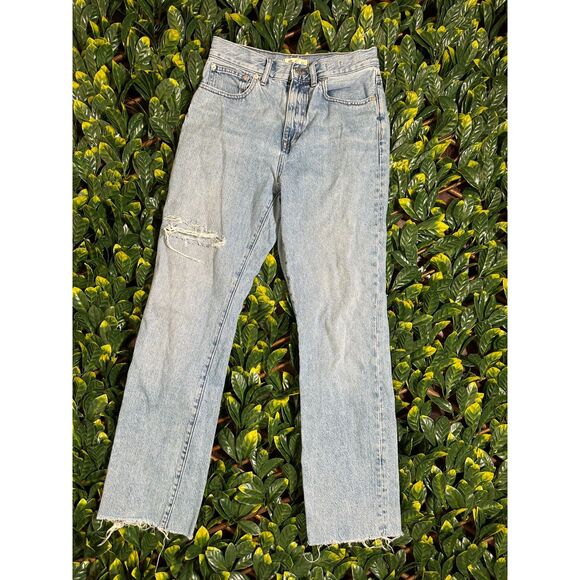 Madewell 90's Straight Light Wash Jean Size 27 - Picture 1 of 7